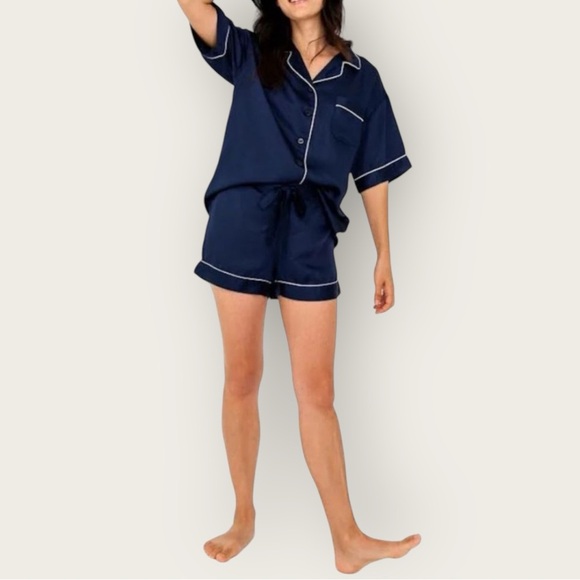 NWT | Ettitude | Signature Sateen Shortie | Ocean/White | Small - Picture 13 of 13